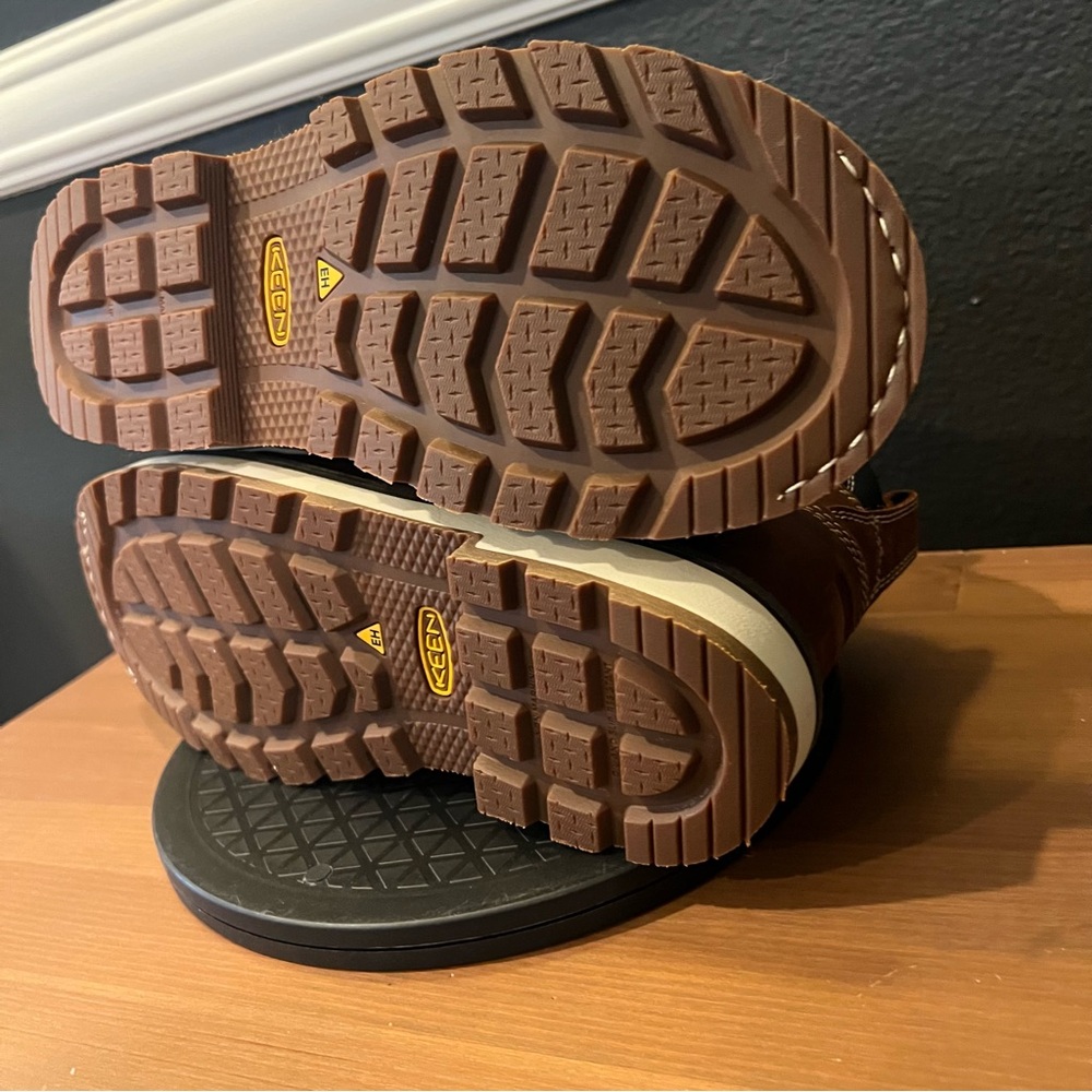Keen Cincinnati Men’s Brown 90 Degree Waterproof 6” Carbon Fiber Toe Boots 7 EE - Picture 7 of 10